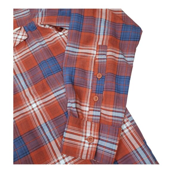 Columbia Mens Long Sleeve Plaid Shirt L/G Back Vented Sun Protection Lightweight - Picture 8 of 13